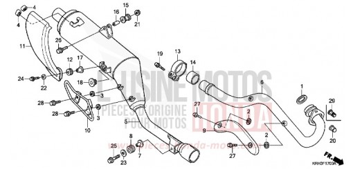 SILENZIATORE DI SCARICO XR125L6 di 2006